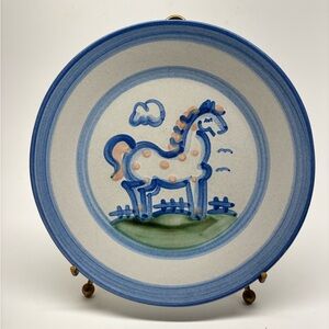 M. A. Hadley Pottery Horse Luncheon Plate  8”